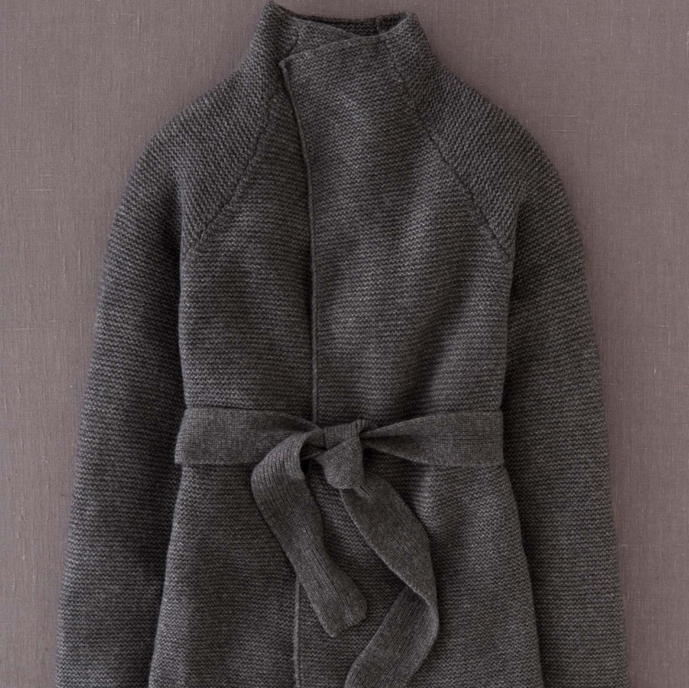 Boden Barcelona Wrap Sweater in Graphite Gray